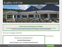 Tablet Screenshot of keighleygolfclub.com